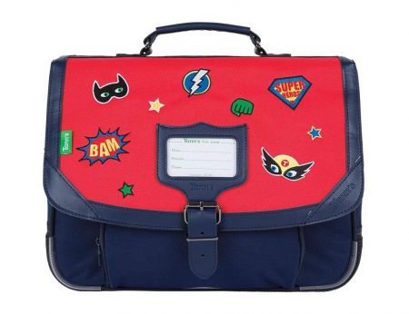 Gaming, Carti & Birotica - Geanta de scoala Tann's, 35 x 27 x 14.5 cm, rosu/albastru