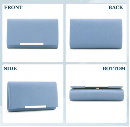 Geanta de seara BAICLES Poseta de dama din piele PU, eleganta, albastru [1]