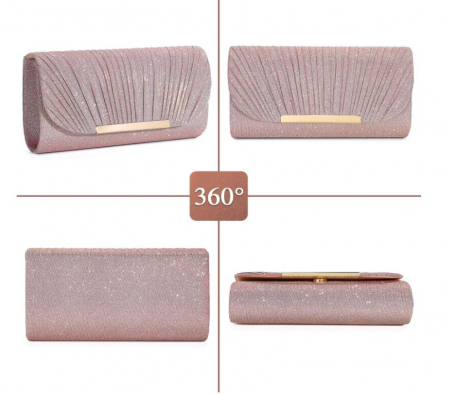 Geanta de seara pentru femei UBaymax, rose gold [2]