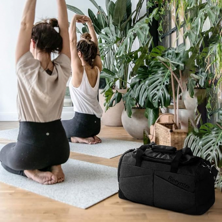 Geanta de sport Rieeyrslza, cu compartiment pentru pantofi, negru [4]