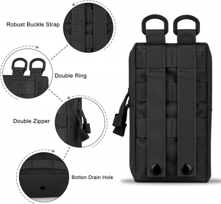 Geantă de talie cu 3 cârlige pentru drumeții în aer liber, vânătoare, camping, antrenament - RESIGILAT -  EEEKit [2]