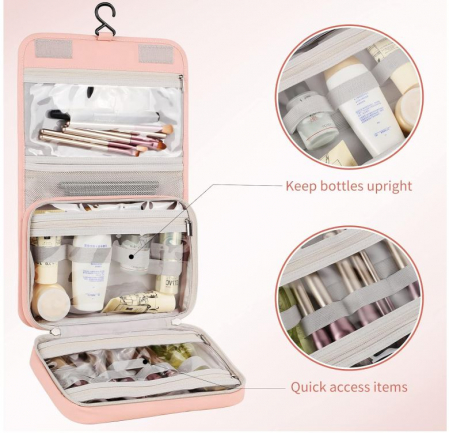 Geanta de toalata pentru agatat SIMTOP, roz [3]