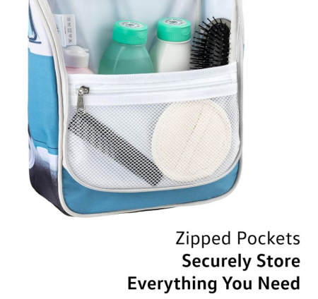 Geantă de toaletă Board Masters VW Collection OL0198-BL, alb/albastru [4]