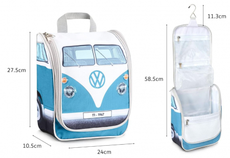 Geantă de toaletă Board Masters VW Collection OL0198-BL, alb/albastru [6]