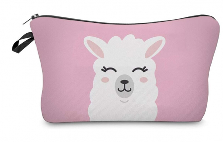 Sport & Activitati in aer liber - Geantă de toaletă la modă, model Lama, roz