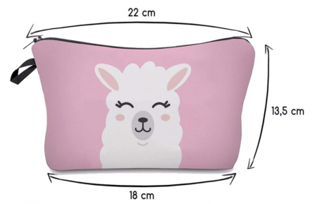 Geantă de toaletă la modă, model Lama, roz [4]