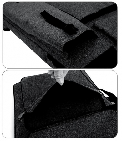 Geanta de transport pentru tabla de desen A3, cu curea de umar, negru [3]