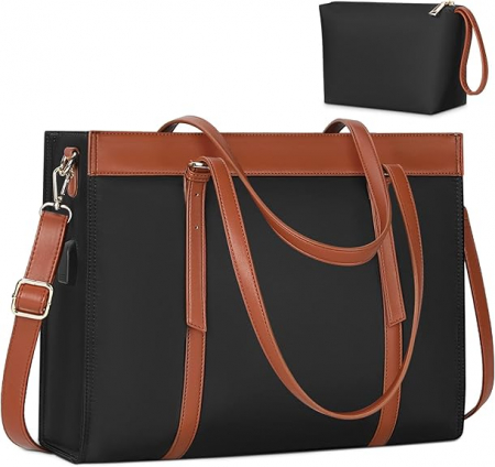 Genti si accesorii femei - Geantă de umăr KTMOUW pentru dame, mare, impermeabilă, de 40cm, cu port de încărcare USB