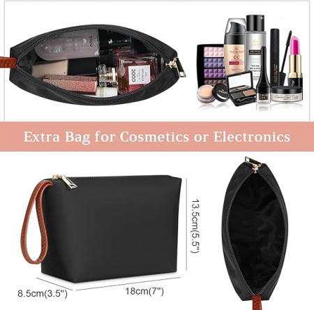 Geantă de umăr KTMOUW pentru dame, mare, impermeabilă, de 40cm, cu port de încărcare USB [4]