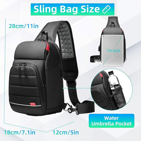 Geanta de umar pentru barbati GYakeog, negru [1]