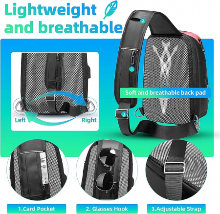 Geanta de umar pentru barbati GYakeog, negru [3]