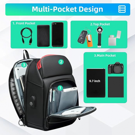 Geanta de umar pentru barbati GYakeog, negru [2]