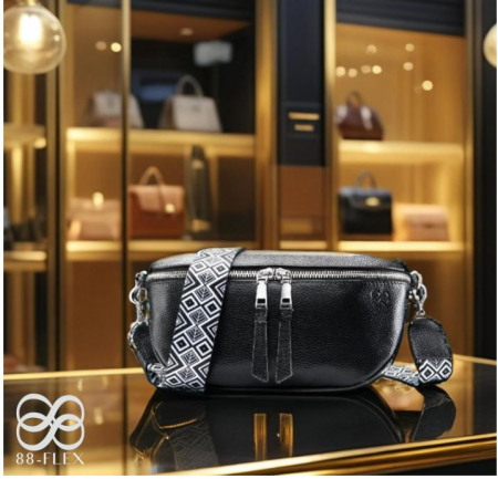 Geanta de umar pentru femei 88-FLEX, din piele, negru [2]