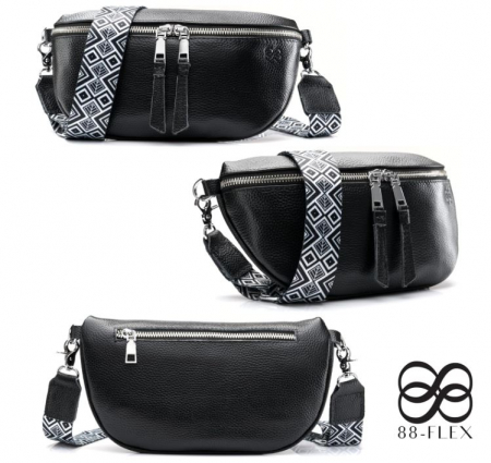 Geanta de umar pentru femei 88-FLEX, din piele, negru [5]