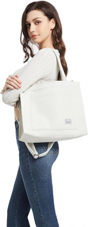 Geantă de umăr pentru femei BROADREAM, din velur, bej [1]