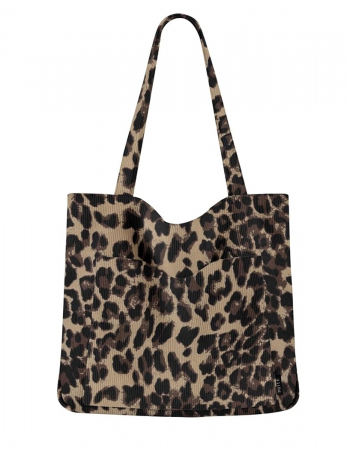 Fashion - Geanta de umar pentru femei Prite, din velur, leopard print