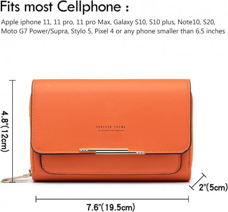 Geanta de umar pentru femei Roulens, piele PU, portocaliu [3]