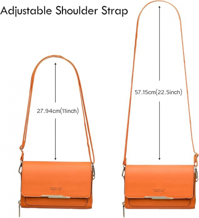 Geanta de umar pentru femei Roulens, piele PU, portocaliu [6]
