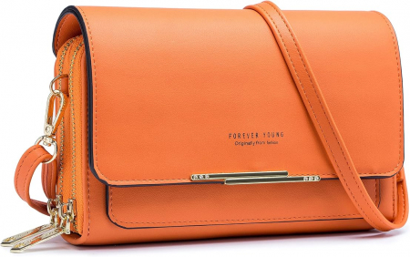 Fashion - Geanta de umar pentru femei Roulens, piele PU, portocaliu