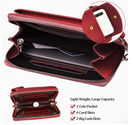 Geantă de umăr pentru telefon mobil VDSOW, pentru femei, rosu [3]