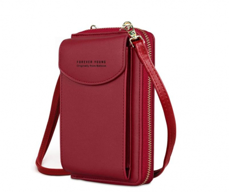 Genti dama - Geantă de umăr pentru telefon mobil VDSOW, pentru femei, rosu