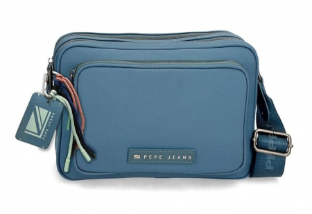 TOATE PRODUSELE - Geanta de umar Pepe Jeans Tessa, 4 buzunare, unisex, albastru
