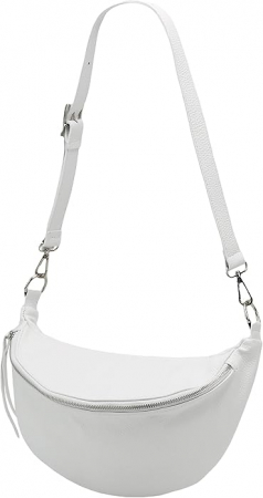 Geantă de umar si talie SH Leder Greta G747 de damă, din piele naturală, 37 x 21 cm, alba [2]