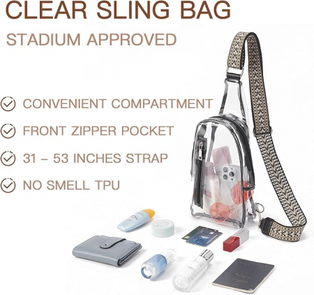 Geanta de umar Telena, transparentă, unisex [1]