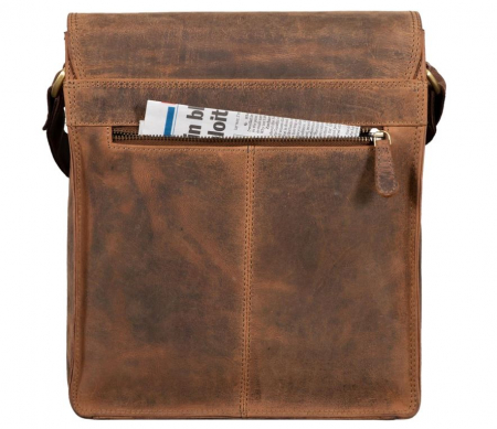 Geantă de umăr vintage STILORD „Lars”, din piele, pentru bărbați, maro [6]