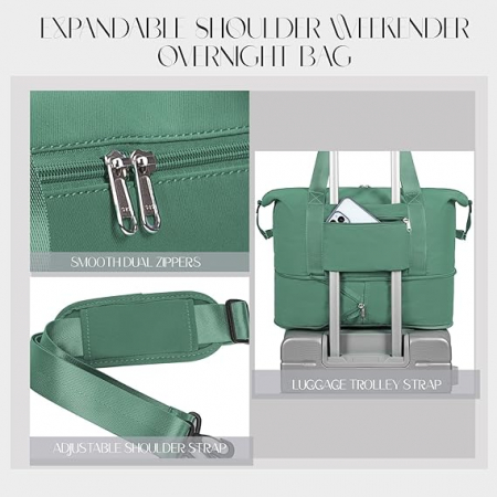 Geanta de voiaj Hayayu Ryanair, 40 x 20 x 25 cm, verde [4]