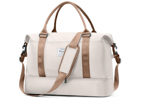 Geanta de voiaj HPLQQ, 45 x 36 x 20 cm, bej [0]