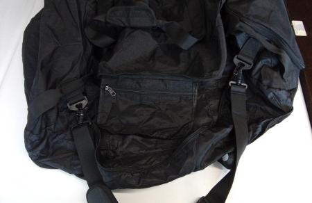 Geantă de voiaj Lubardy, impermeabilă, pliabilă, capacitate mare de 65L, neagră [3]