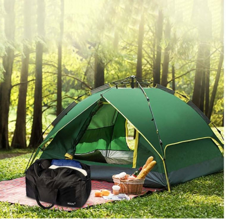 Geanta de voiaj mare WEERY, impermeabila, pliabila, neagra, 96L [5]