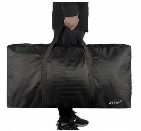 Geanta de voiaj mare WEERY, impermeabila, pliabila, neagra, 96L [4]