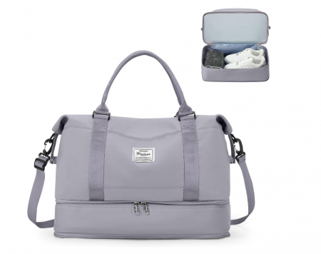 Genti si accesorii femei - Geanta de voiaj pentru femei SEAFEW, gri, casual, 40 x 20 x 25 cm