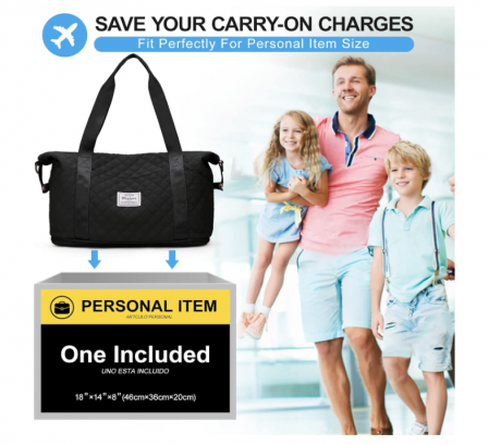 Geantă de voiaj SEAFEW, 40 x 20 x 25 cm, negru [1]