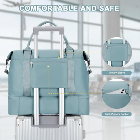 Geanta de voiaj/sport WEPLAN, 45 x 36 x 20 cm, verde [5]