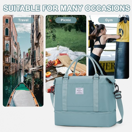 Geanta de voiaj/sport WEPLAN, 45 x 36 x 20 cm, verde [6]