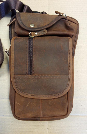 Geanta din piele naturala pentru barbati Le'aokuu 3112, maro [2]