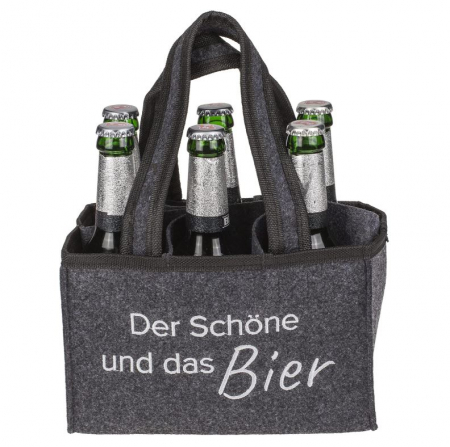 Geanta pentru 6 sticle de 0.33L/0.5L MIJOMA, 15 x 24 x 14cm, gri [1]