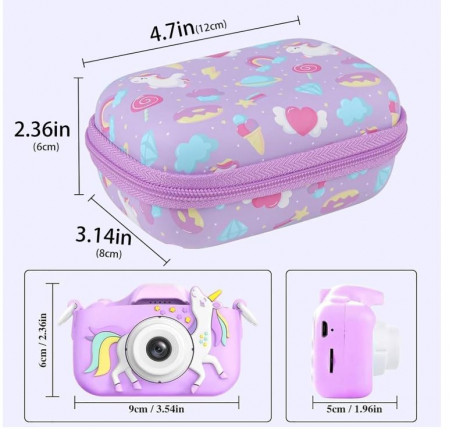 Geanta pentru camera foto/video copii Leayjeen, violet [2]