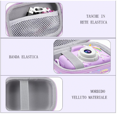 Geanta pentru camera foto/video copii Leayjeen, violet [4]