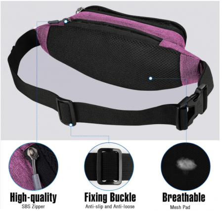 Geantă sport tip borseta de talie WATERFLY, violet [4]