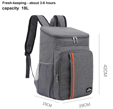 Geanta termoizolanta tip rucsac WEYOUNG, 18L, impermeabil, gri, 42 x 29 x 19 cm [7]