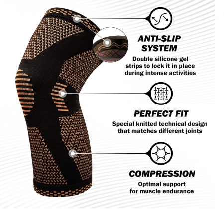 Genunchiere POWERLIX pentru femei bărbați (portocaliu, marime L) [6]