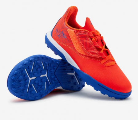 Ghete de fotbal pentru copii Viralto I Easy Turf, portocaliu/albastru, marime 28 [7]