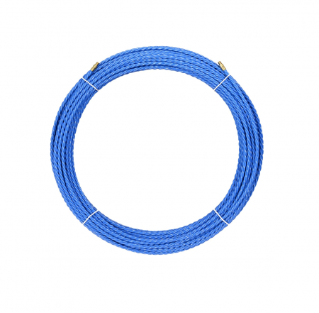 Scule electrice si unelte - Fir spion/sonda de tras cablu din poliester triplu impletit Anguila, sistem de tragere a cablurilor, albastru, diametru 6 mm, 30 metri