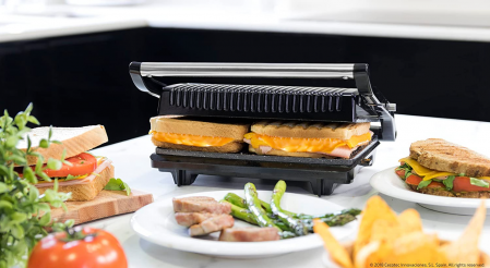 Gratar electric Cecotec Rock'nGrill 750 W, Deschidere 180º, Suprafata 23 x 14.5 cm [4]