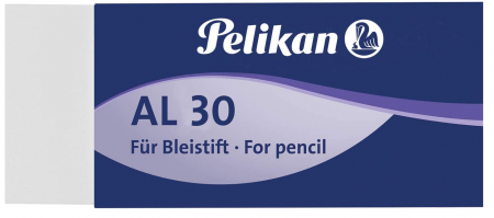 Gumă de sters Pelikan AL 30, radiera albă, pentru creioane din grafit, design tehnic și artistic, pachet de 30 [2]