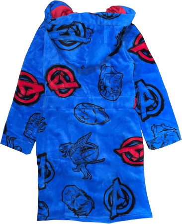 Halat de baie cu gluga pentru copii Marvel Avengers, albastru, 7-8 ani [2]